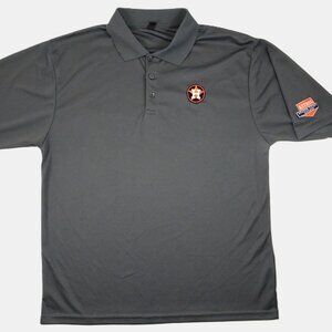 Houston Astros Season Ticket Holder Polo Shirt Large Gray Embroidered H-Town MLB